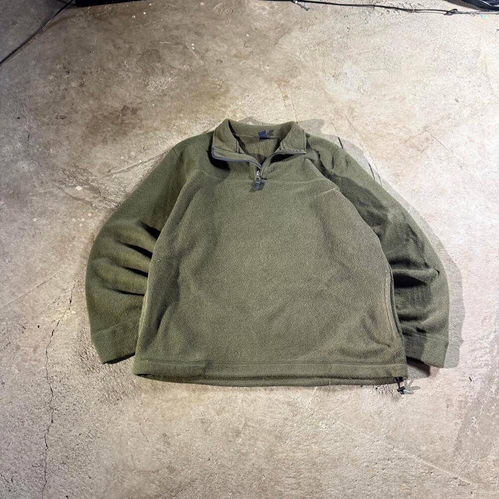 Vintage Y2K Olive Green GAP 1/4 Zip Fleece Sweatshirt